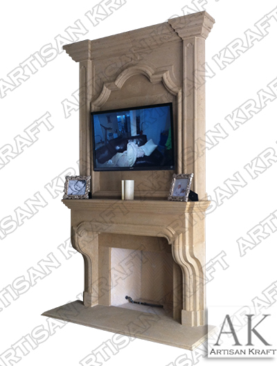 Classic English Overmantel Fireplace