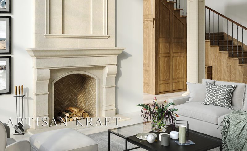 Metropolis Cast Stone Mantel