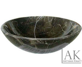 Dark Emperador Marble Sink