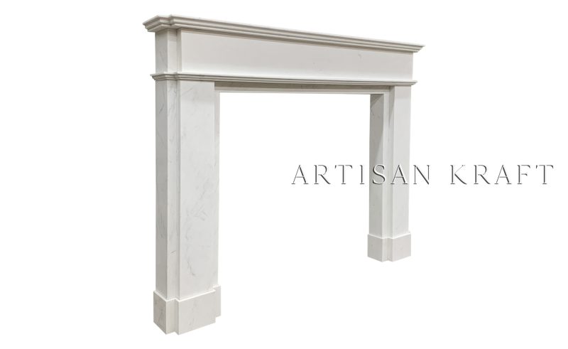 Oxford White Marble Fireplace Stock