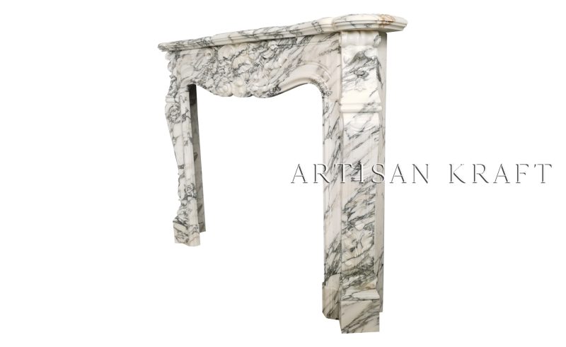 Versailles White Marble Fireplace Stock