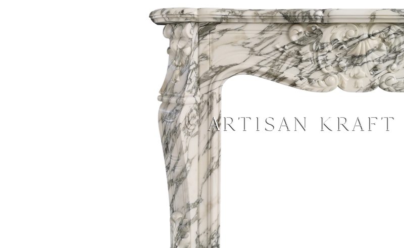 Versailles White Marble Fireplace Stock