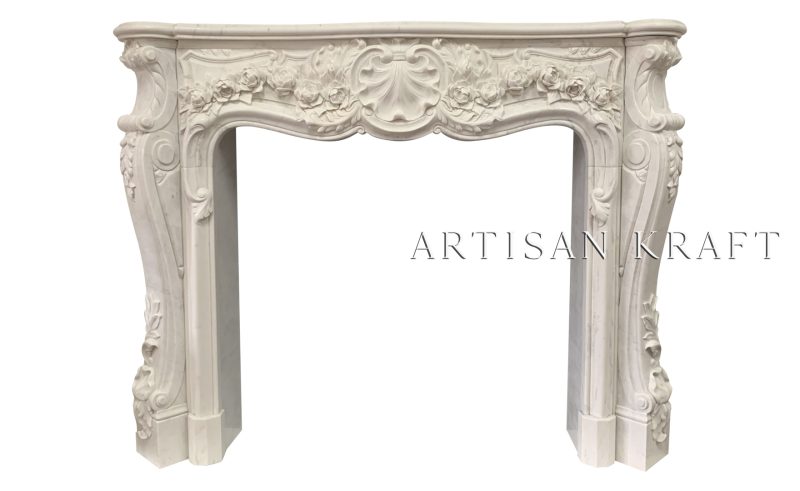 Victoria White Marble Fireplace Stock