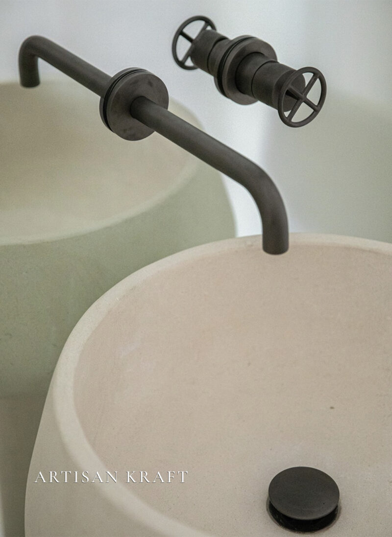 Limestone Pedestal Round Sink