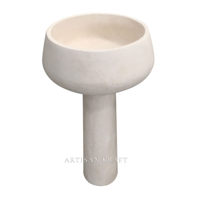 Limestone Pedestal Round Sink