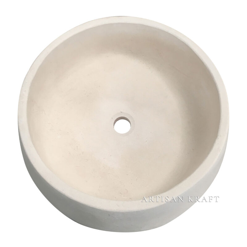 Limestone Pedestal Round Sink