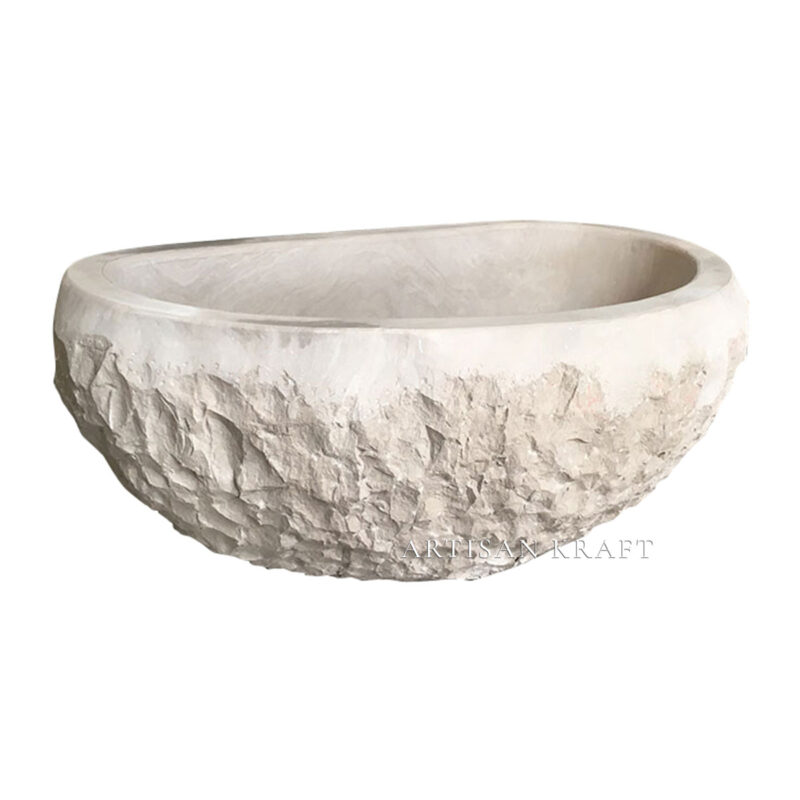 Pacific Chiseled Stone Bathtub