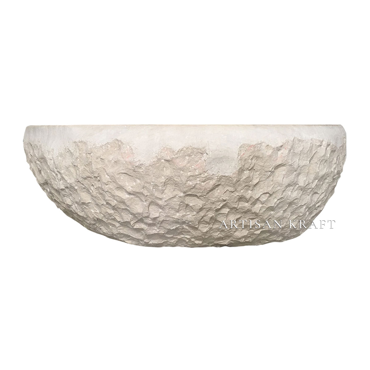 Pacific Chiseled Stone Bathtub - Artisan Kraft