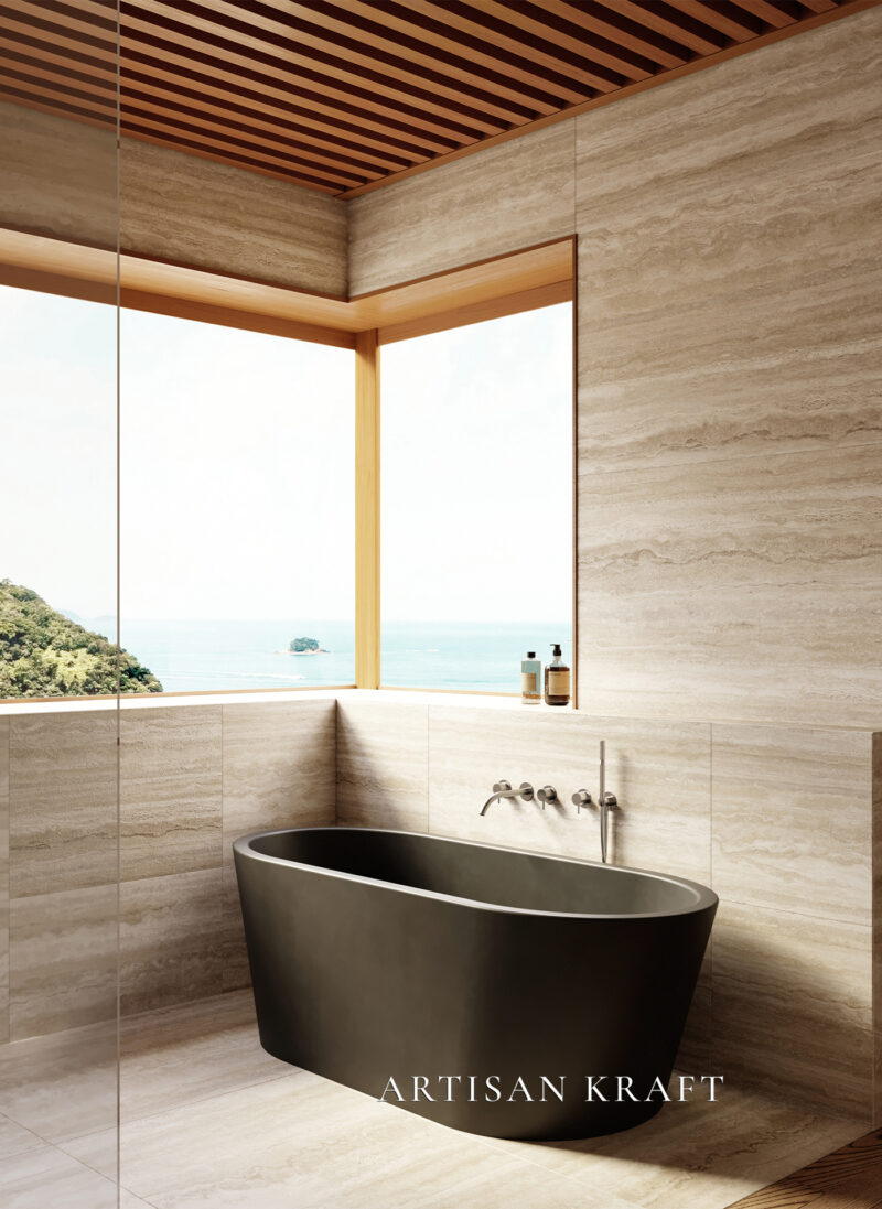 Japanese Soaking Stone Bathtub