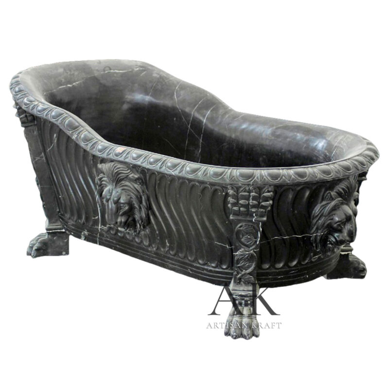 Lion Clawfoot Stone Bathtub