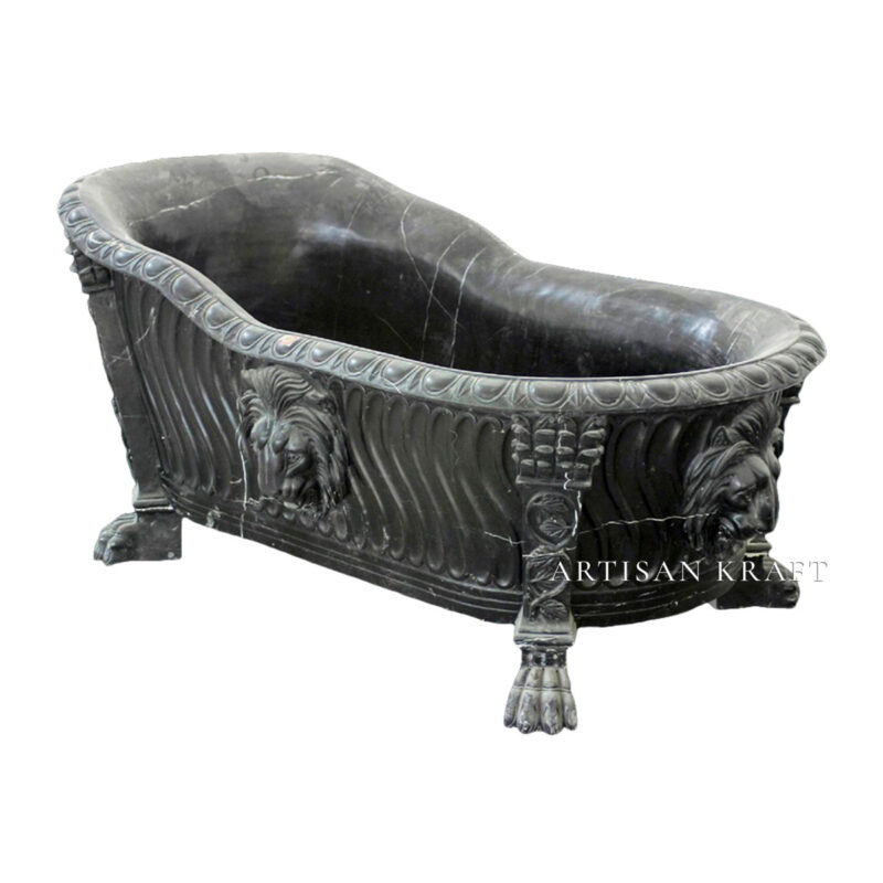 Lion Clawfoot Stone Bathtub