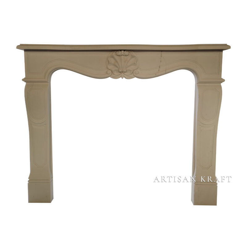 French Heritage Marble Fireplace Stock