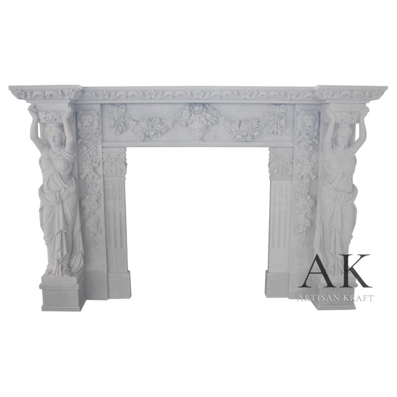 Statue Fireplace Mantel