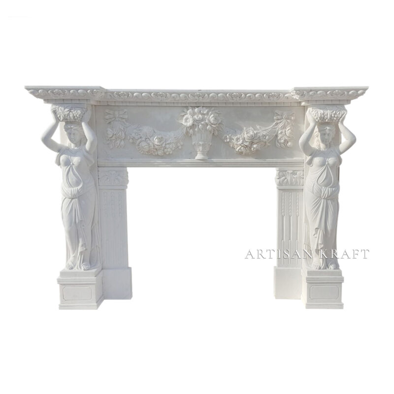 Statue Fireplace Mantel