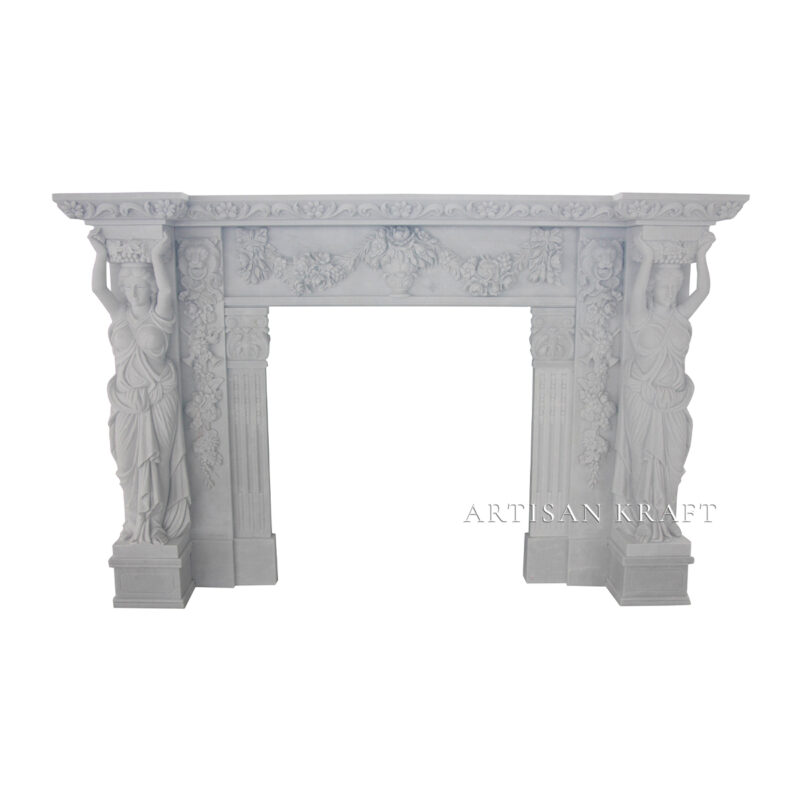 Statue Fireplace Mantel