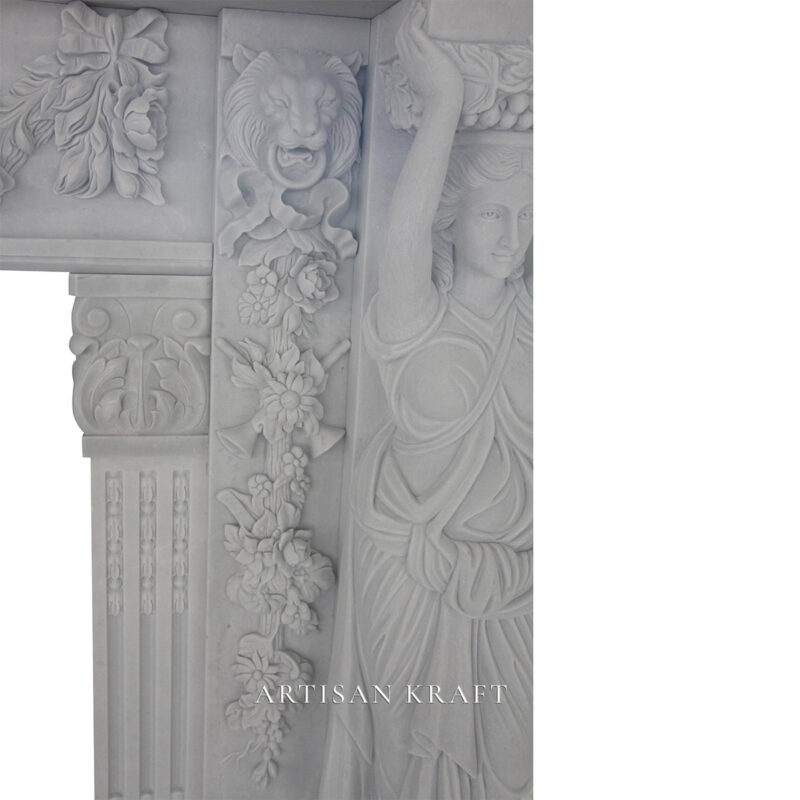 Statue Fireplace Mantel