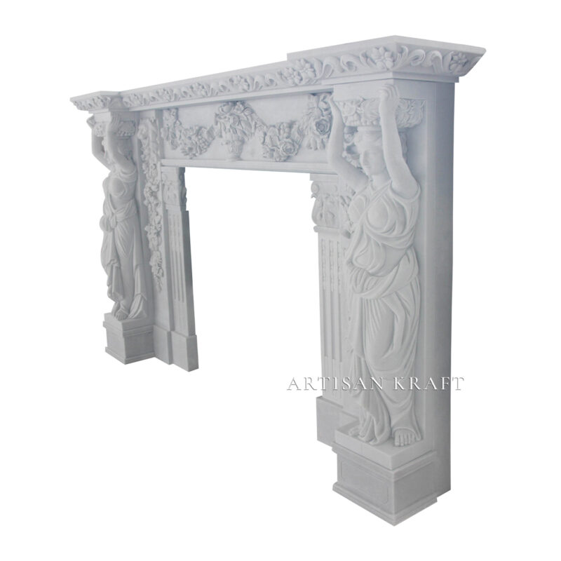 Statue Fireplace Mantel