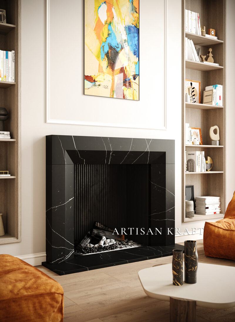 Beveled Fireplace Mantel