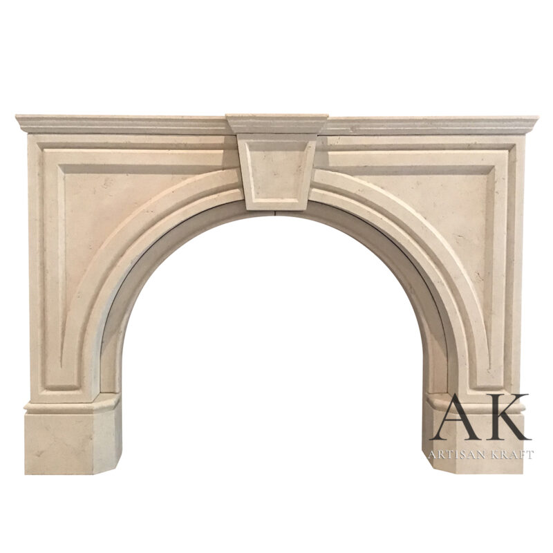 Greenwich Modern Cast Stone Mantel