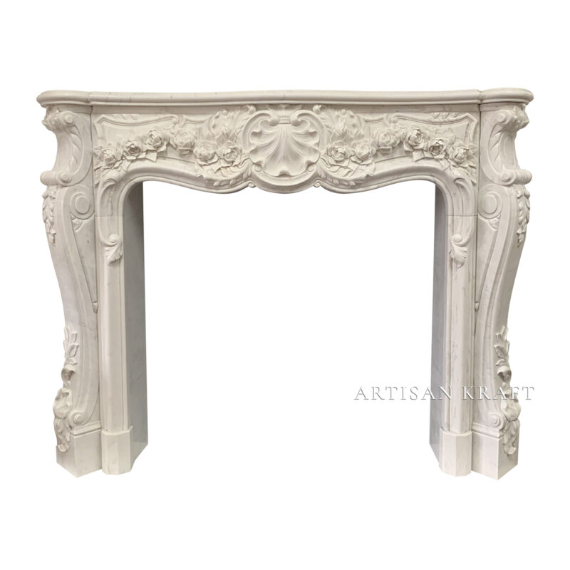 Victoria White Marble Fireplace Stock