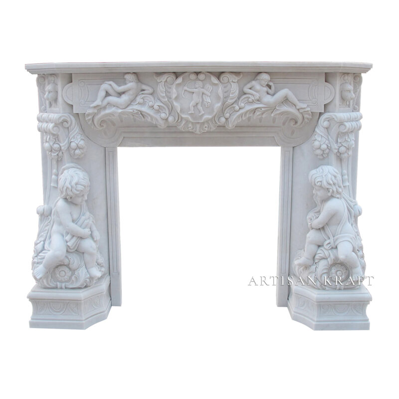 Angel Cherubim Fireplace Mantel