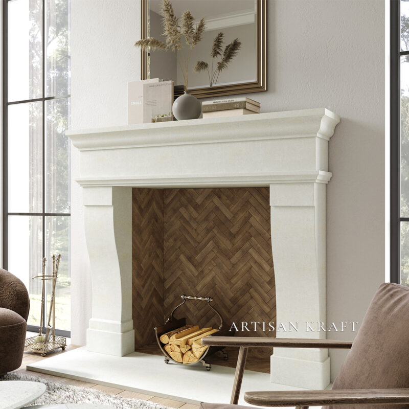 Nova French Cast Stone Mantel