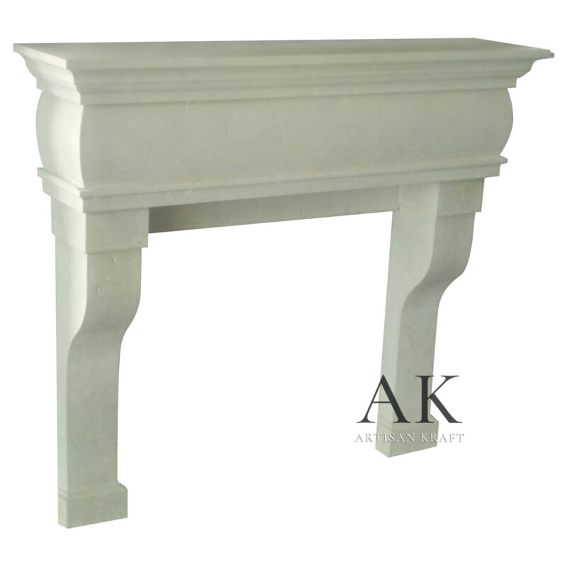 Rustic French Cast Stone Mantel