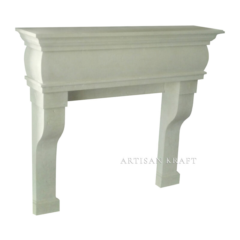 Rustic French Cast Stone Mantel