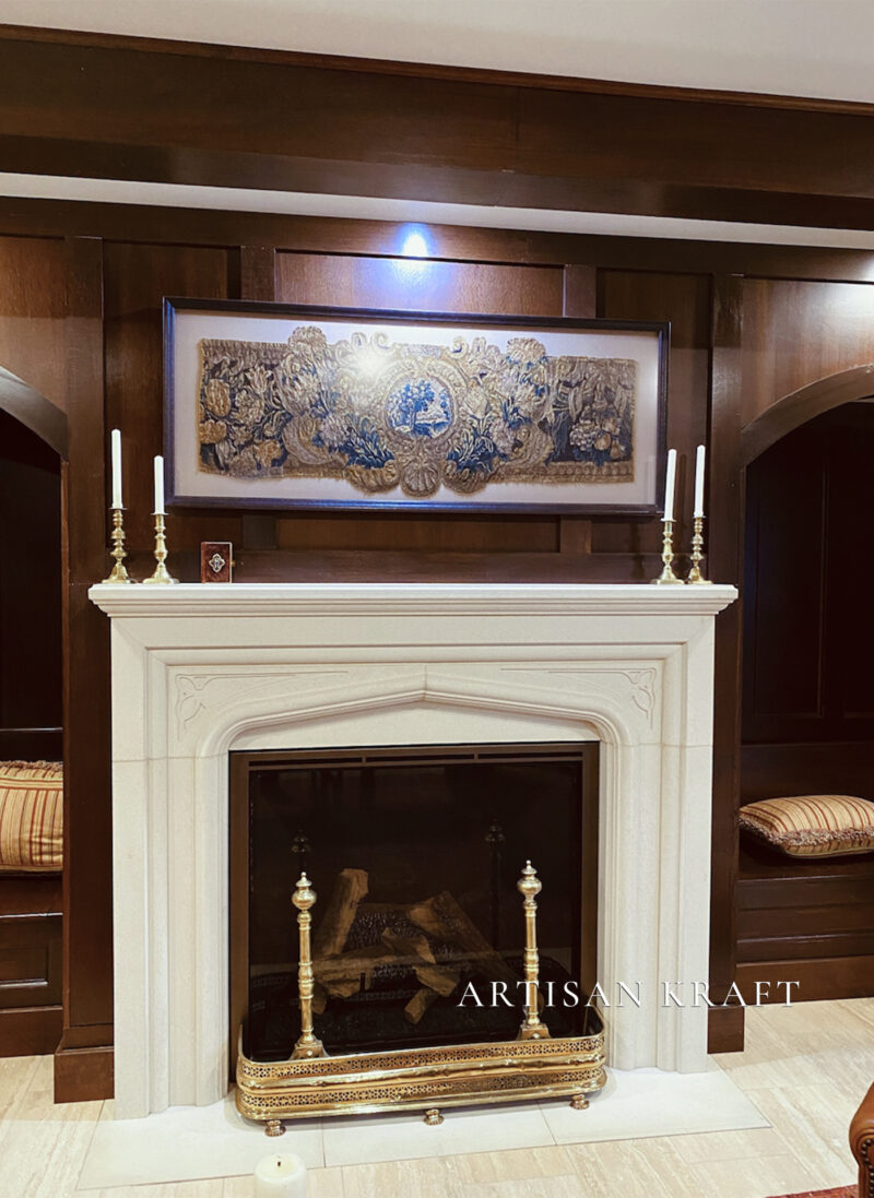 Camden Tudor Cast Stone Mantel