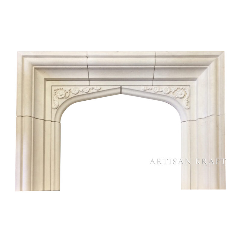 Traditional Tudor Cast Stone Mantel