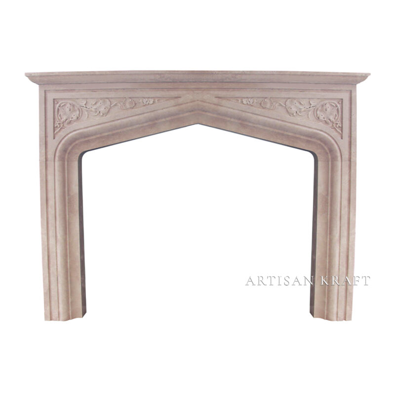 English Tudor Fireplace Mantel