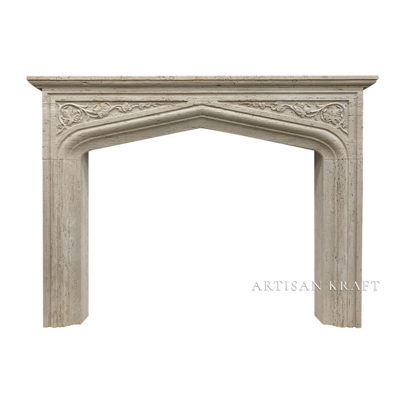 English Tudor Fireplace Mantel