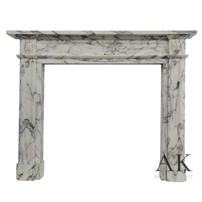 English Regent Arabescato Fireplace Stock