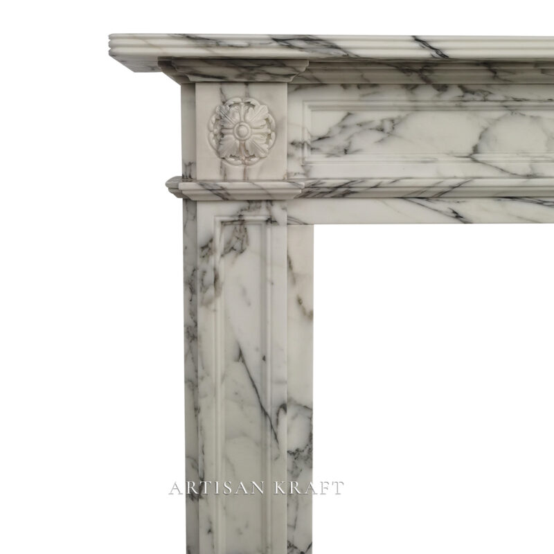 English Regent Arabescato Fireplace Stock