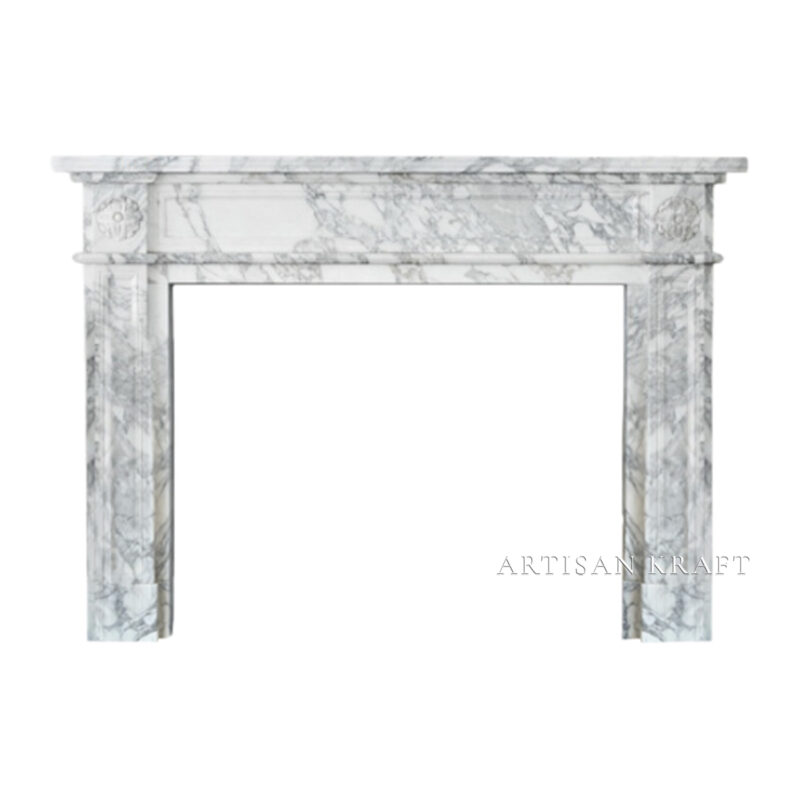 English Regent Arabescato Fireplace Stock