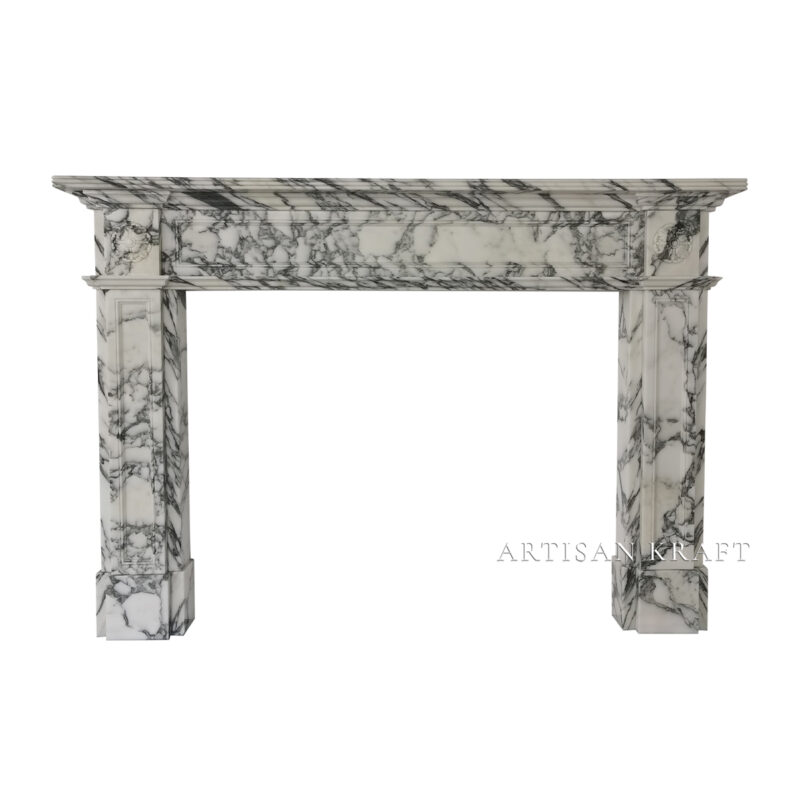 English Regent Arabescato Fireplace Stock