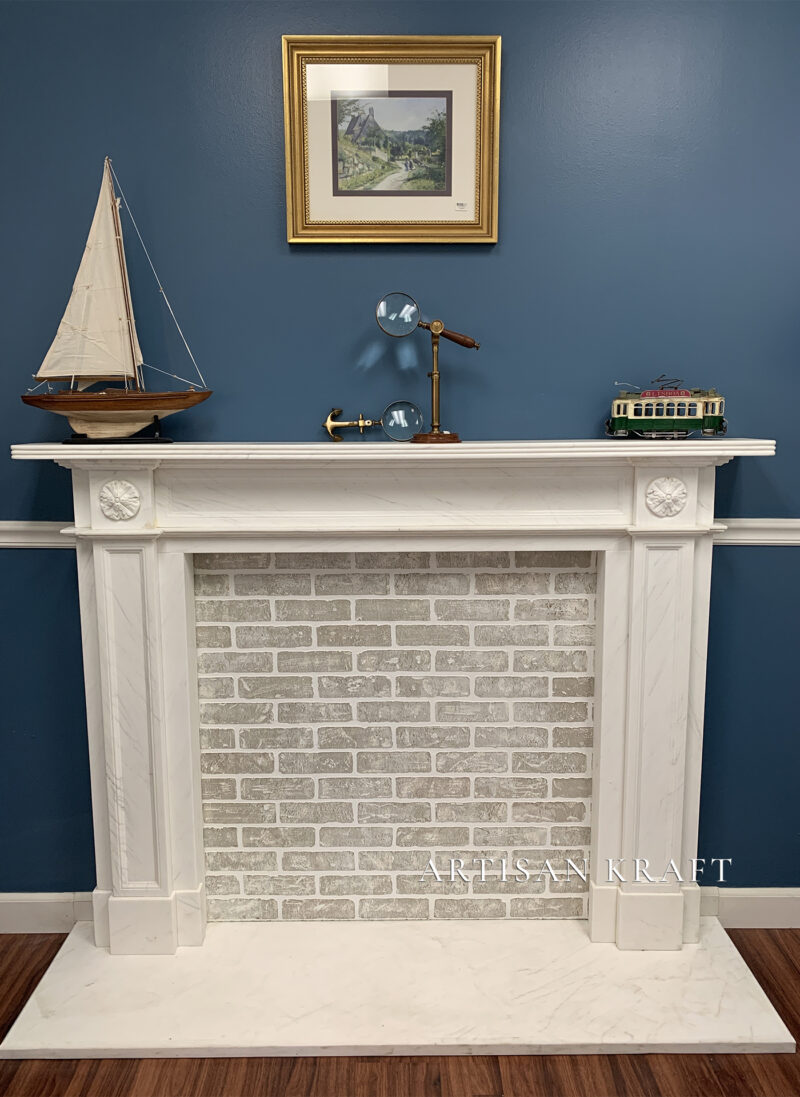 English Regent Marble Fireplace Stock