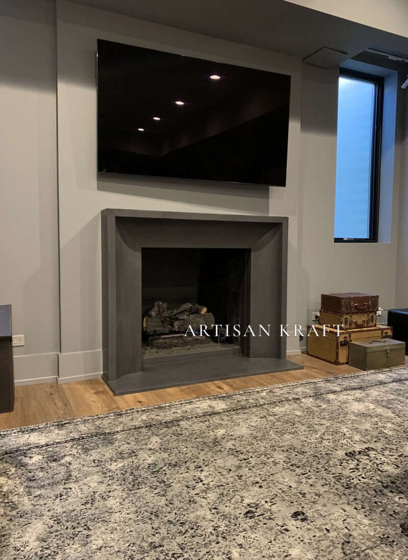 Beveled Curved Fireplace Mantel