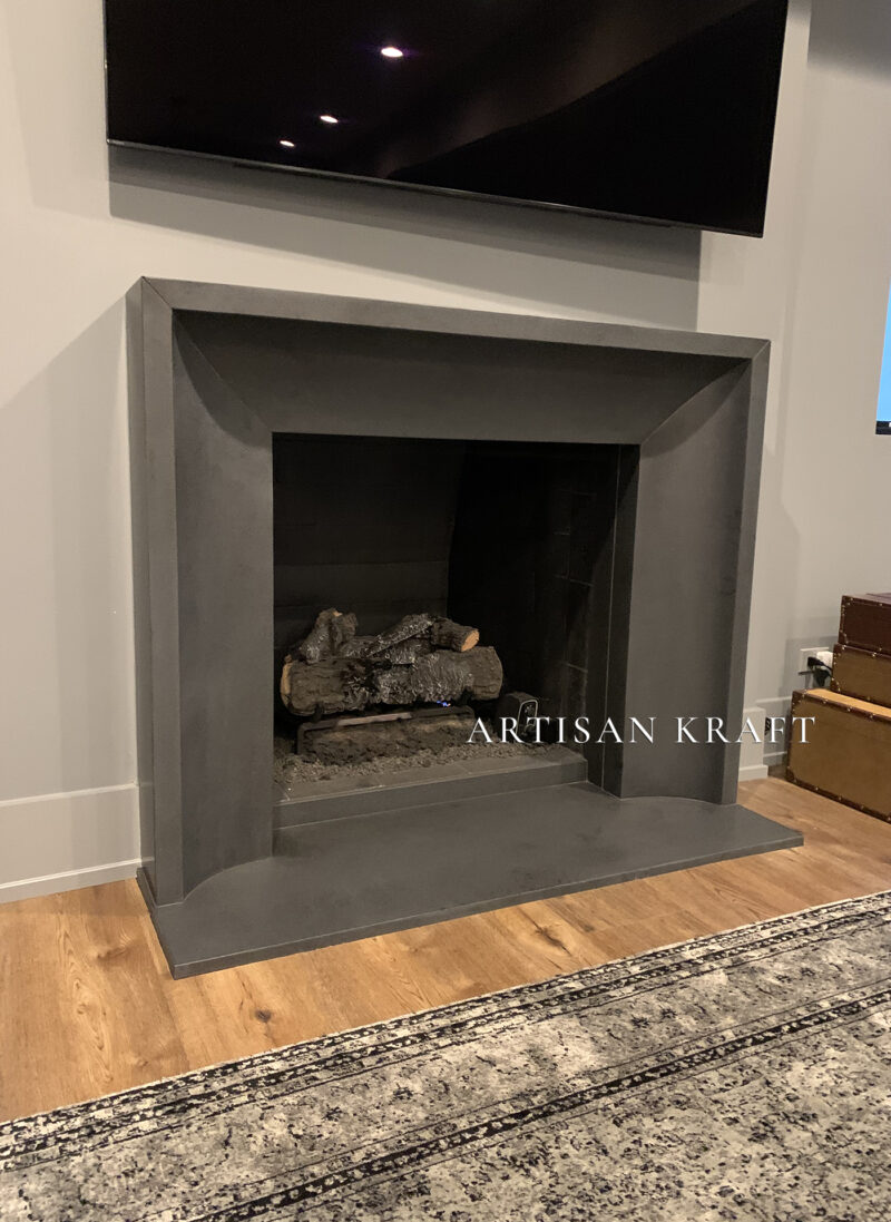 Beveled Curved Fireplace Mantel