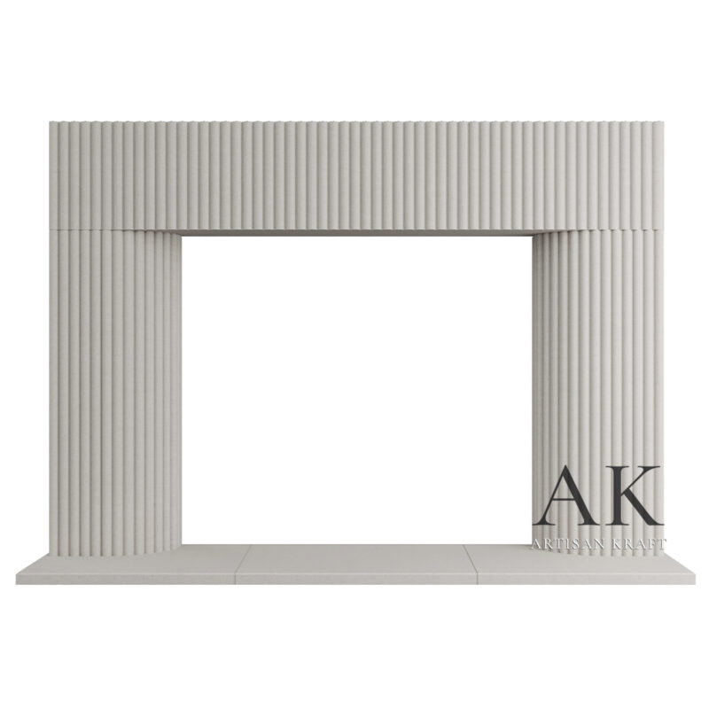 Reeded Cast Stone Mantel