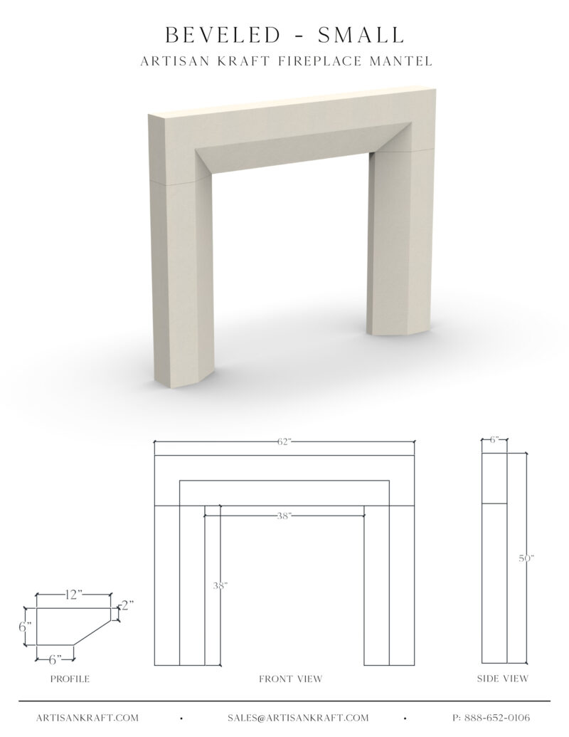 Beveled Fireplace Mantel