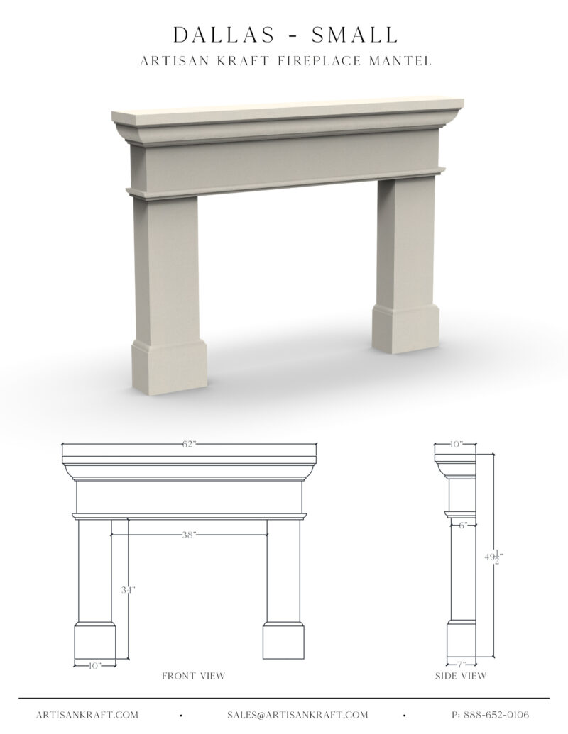 Dallas Cast Stone Mantel