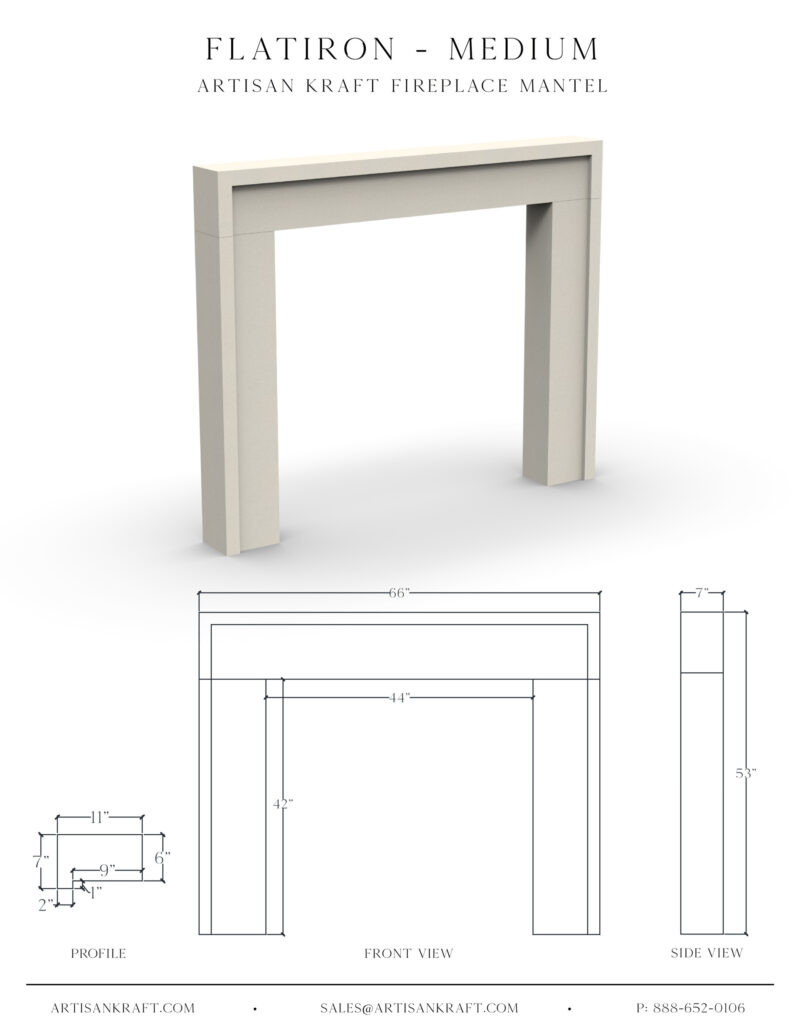 Flatiron Cast Stone Mantel