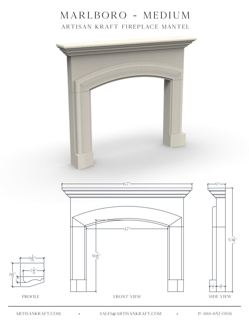 Marlboro Cast Stone Mantel