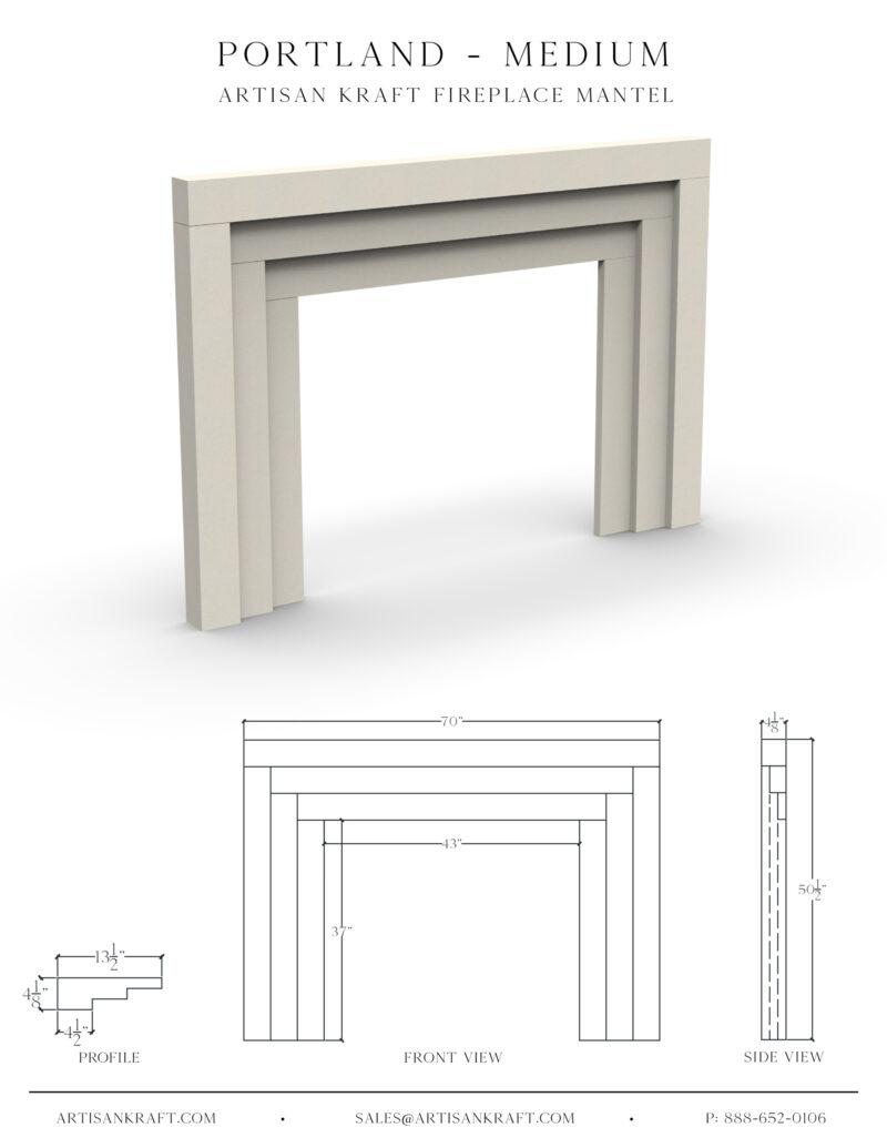 Portland Cast Stone Mantel