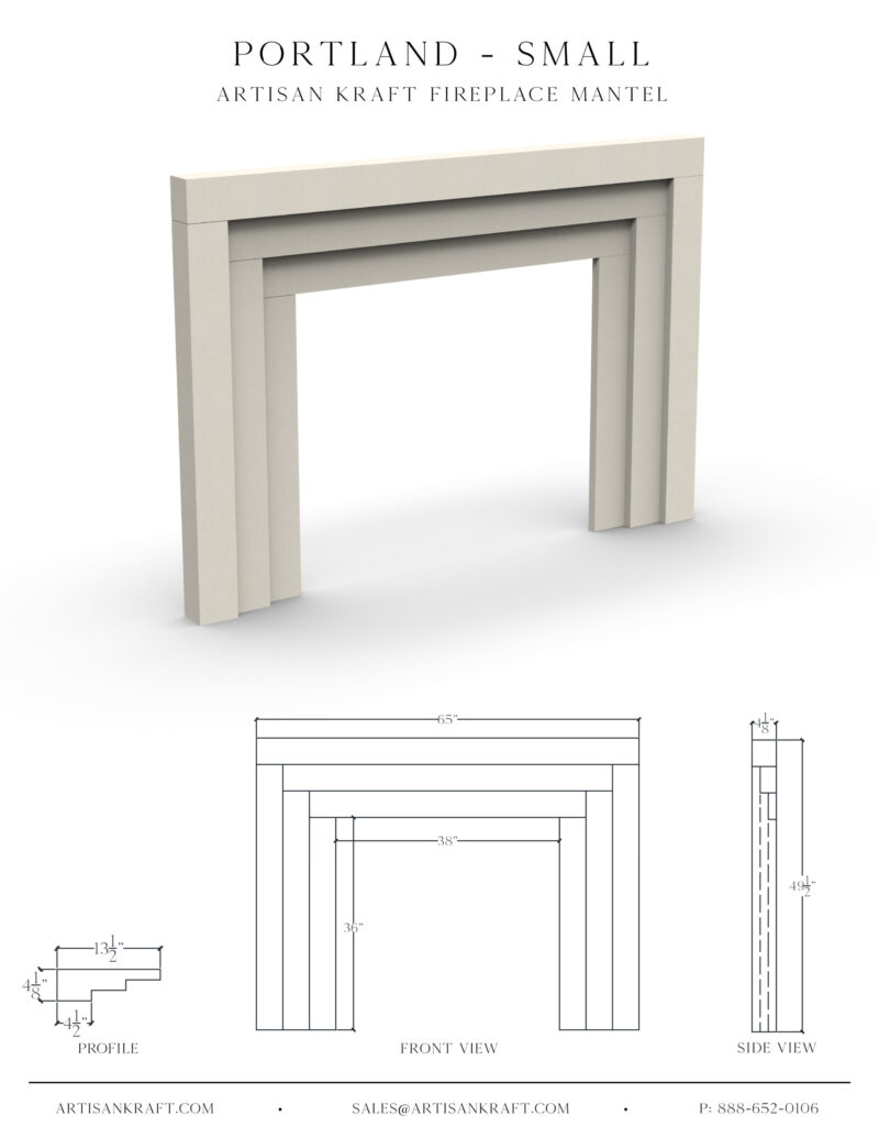 Portland Cast Stone Mantel