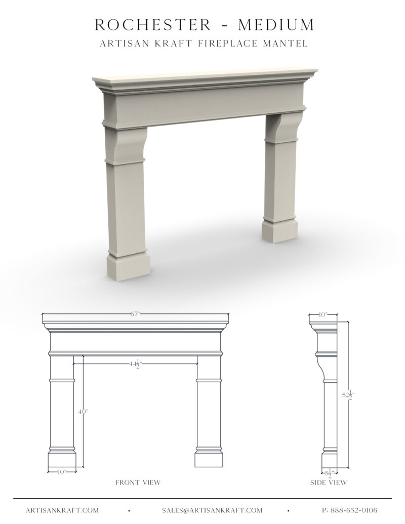 Rochester Cast Stone Mantel