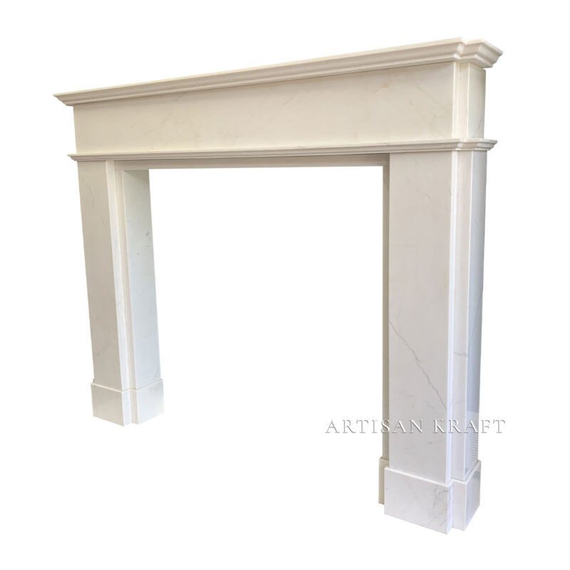 Oxford White Marble Fireplace Stock