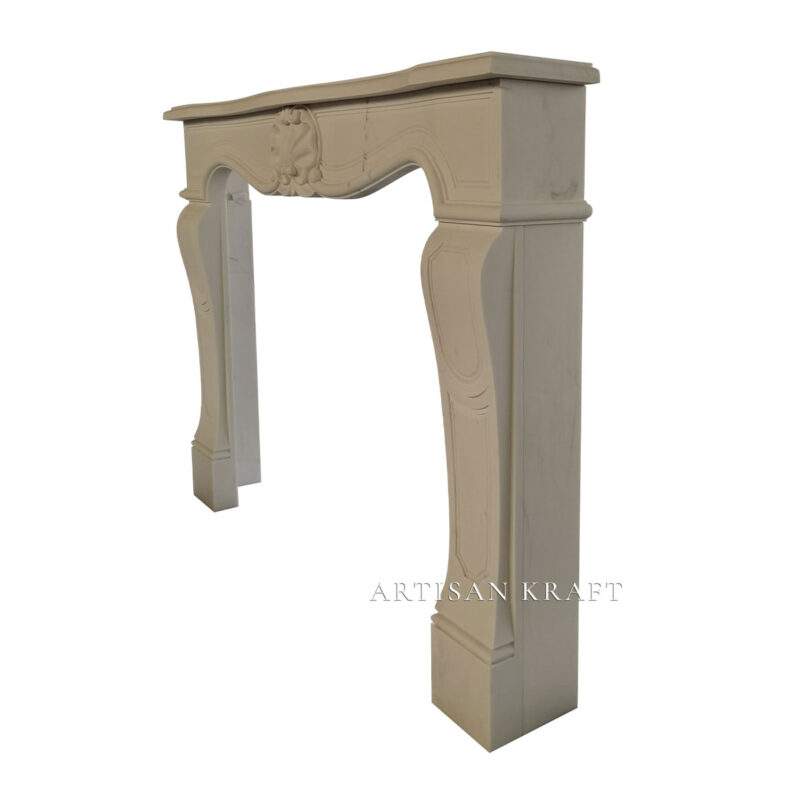 French Heritage Marble Fireplace Stock