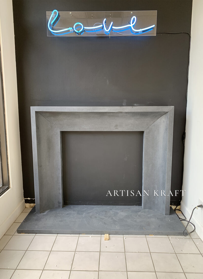 Beveled Curved Marble Fireplace Stock